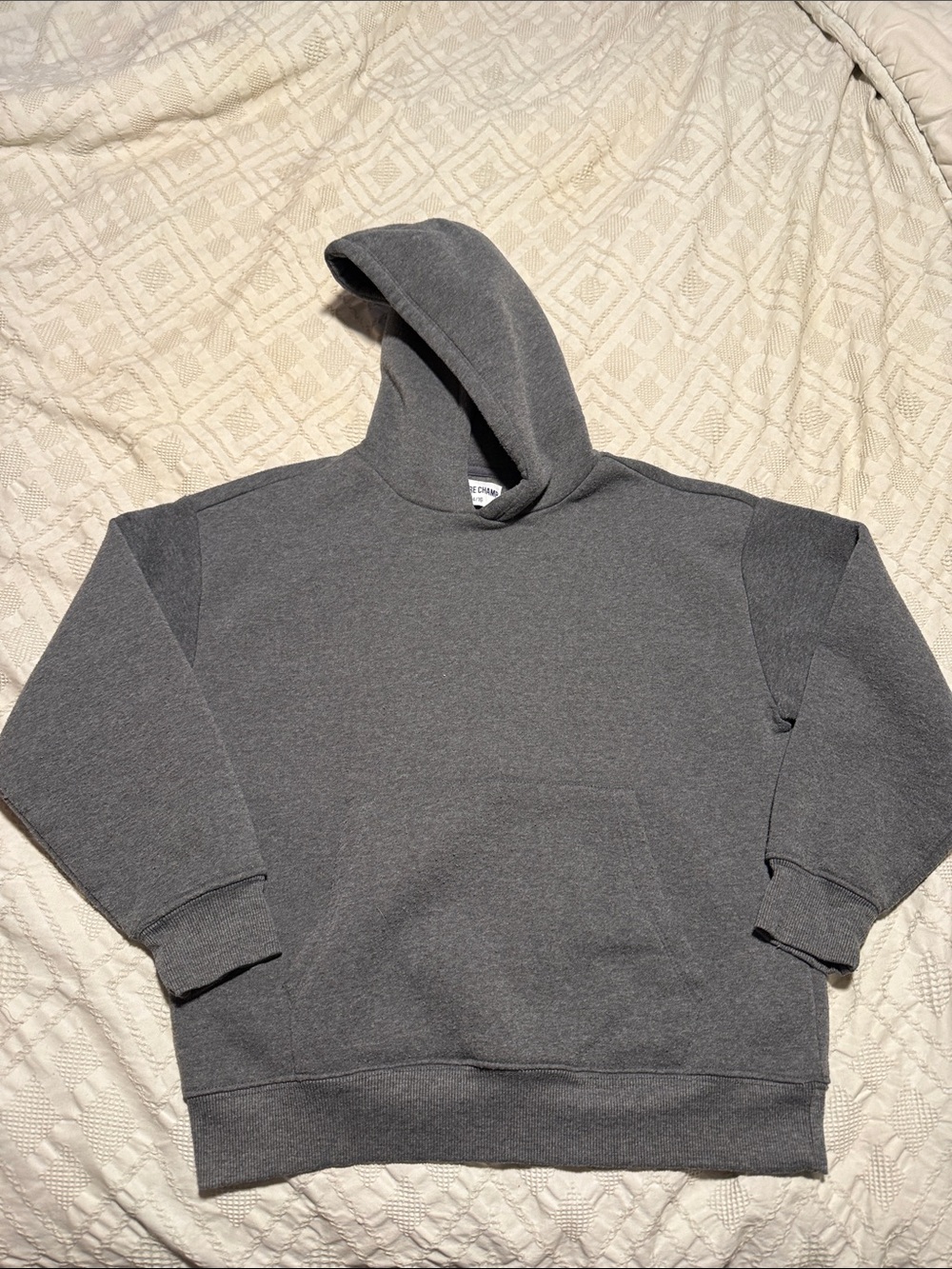 Kids Charcoal Gray Pullover Hoodie Sweatshirt